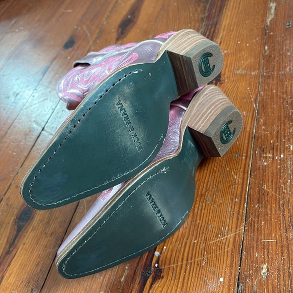Buck and Brana Regina Ballet Boots Metallic Pink Cowboy Boots Size 8 - Picture 5 of 5